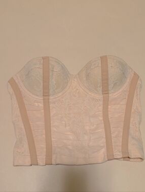 Adorable Baby Pink Lace Corset Top From H&M Fit Like Medium